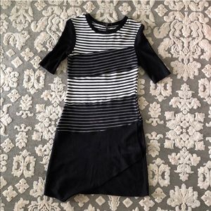 BCBG form fitting dress.